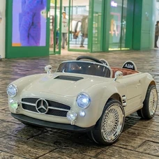 Детский электромобиль M 6040EBLR-13 бежевый Mercedes с четырьмя моторами
