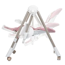 Стульчик для кормления Bambi M 5897 Pink розовый с механическим укачиванием фото 37