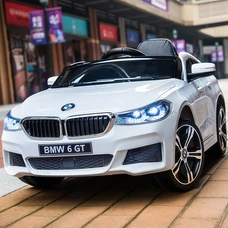 Детский электромобиль JJ2164EBLR-1 белый BMW с двумя моторами