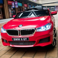 Детский электромобиль JJ2164EBLR-3 красный BMW с двумя моторами
