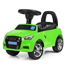 Детская каталка - толокар M 3147A-5 зеленая Audi светятся фары