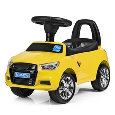 Детская каталка - толокар M 3147A-6 желтая Audi светятся фары