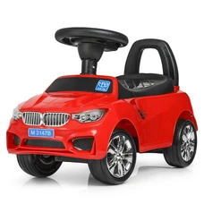 Детская каталка - толокар M 3147B-3 красная BMW светятся фары
