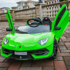 Двухместный детский электромобиль M 6026EBLR-5(24V) зеленый Lamborghini фото 11
