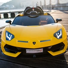 Двухместный детский электромобиль M 6026EBLR-6(24V) желтый Lamborghini фото 14