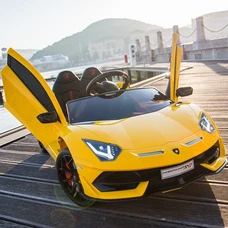 Двухместный детский электромобиль M 6026EBLR-6(24V) желтый Lamborghini фото 37