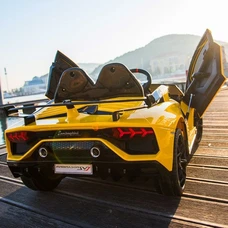 Двухместный детский электромобиль M 6026EBLR-6(24V) желтый Lamborghini фото 86