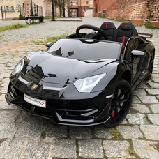 Двухместный детский электромобиль M 6026EBLRS-2(24V) черный Lamborghini автопокраска