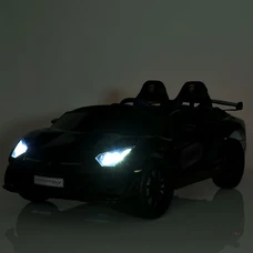 Двухместный детский электромобиль M 6026EBLRS-2(24V) черный Lamborghini автопокраска фото 31