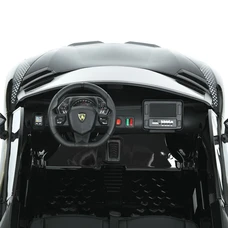 Двухместный детский электромобиль M 6026EBLRS-2(24V) черный Lamborghini автопокраска фото 18