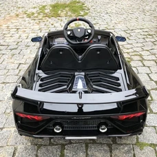 Двухместный детский электромобиль M 6026EBLRS-2(24V) черный Lamborghini автопокраска фото 37