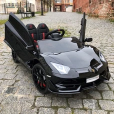 Двухместный детский электромобиль M 6026EBLRS-2(24V) черный Lamborghini автопокраска фото 41