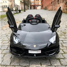 Двухместный детский электромобиль M 6026EBLRS-2(24V) черный Lamborghini автопокраска фото 54