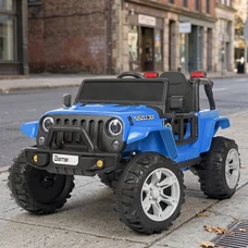 Детский электромобиль M 4282EBLR-4 синий Jeep с двумя моторами