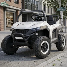 Двухместный детский электромобиль M 5025EBLR-1(24V) белый с четырьмя моторами по 90W