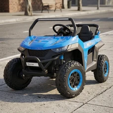 Двухместный детский электромобиль M 5025EBLR-4(24V) синий с четырьмя моторами по 90W