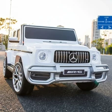 Двухместный детский электромобиль M 4259EBLR-1 белый Mercedes с четырьмя моторами