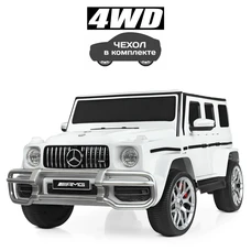 Двухместный детский электромобиль M 4259EBLR-1 белый Mercedes с четырьмя моторами фото 18