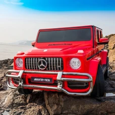 Двухместный детский электромобиль M 4259EBLR-3 красный Mercedes с четырьмя моторами