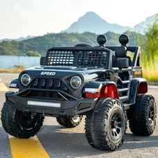 Детский электромобиль M 5836EBLRS-2 черный Jeep с четырьмя моторами