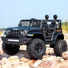 Детский электромобиль M 5836EBLRS-2 черный Jeep с четырьмя моторами фото 21