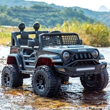 Детский электромобиль M 5836EBLRS-2 черный Jeep с четырьмя моторами фото 37