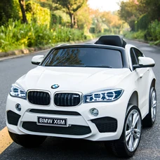 Детский электромобиль JJ2199EBLR-1 белый BMW с мягким сиденьем