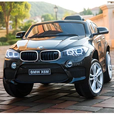 Детский электромобиль JJ2199EBLR-2 черный BMW с мягким сиденьем