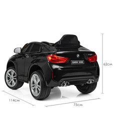 Детский электромобиль JJ2199EBLR-2 черный BMW с мягким сиденьем фото 11