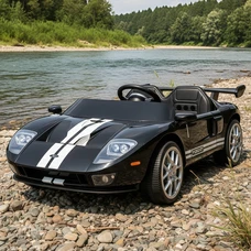 Двухместный детский электромобиль M 6107EBLR-2(24V) черный Ford с четырьмя моторами