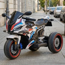 Детский мотоцикл на аккумуляторе M 6143EL-1 белый BMW