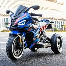 Детский мотоцикл на аккумуляторе M 6143EL-4 синий BMW