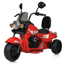 Детский мотоцикл M 5739EL-3 красный Harley-Davidson мягкое сиденье со спинкой фото 21