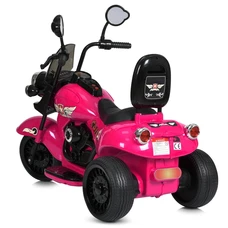 Детский мотоцикл M 5739EL-8 розовый Harley-Davidson мягкое сиденье со спинкой фото 21