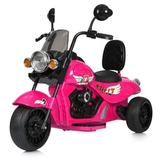 Детский мотоцикл M 5739EL-8 розовый Harley-Davidson мягкое сиденье со спинкой фото 37