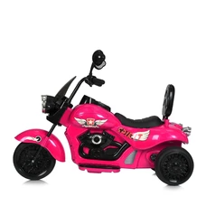 Детский мотоцикл M 5739EL-8 розовый Harley-Davidson мягкое сиденье со спинкой фото 41