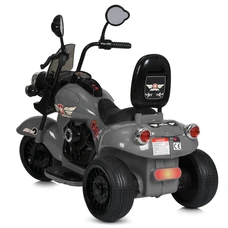 Детский мотоцикл M 5739EL-11 серый Harley-Davidson мягкое сиденье со спинкой фото 37