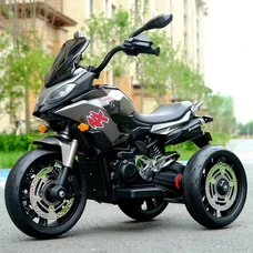 Детский мотоцикл M 5037EL-2 черный с мягким сиденьем фото 37