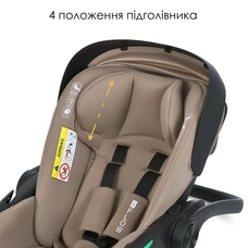Автокресло El Camino i-Flow ME 1198 Beige, фото 1