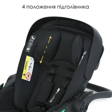Автокресло El Camino i-Flow ME 1198 Black черное i-Size R129 рост 40-87 см фото 71