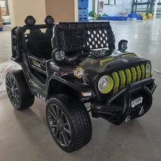 Детский электромобиль M 6356EBLR-2-5 черно-зеленый Jeep с пультом управления