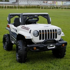 Детский электромобиль джип M 6357EBLR-1 белый с EVA колесами