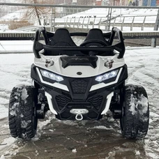 Двухместный детский электромобиль M 6075(2)EBLR-1(24V) белый с четырьмя моторами фото 14