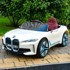 Детский электромобиль JE1009EBLR-1(4WD) белый BMW с четырьмя моторами
