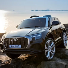 Детский электромобиль JJ2066EBLR-2 черный Audi с мягким сиденьем