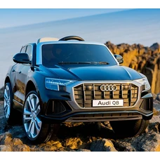 Детский электромобиль JJ2066EBLR-2 черный Audi с мягким сиденьем фото 41