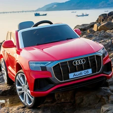 Детский электромобиль JJ2066EBLR-3 красный Audi с мягким сиденьем