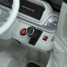 Детский электромобиль JJ2088EBLR-1-2(4WD) бело-черный Mercedes с четырьмя моторами фото 16