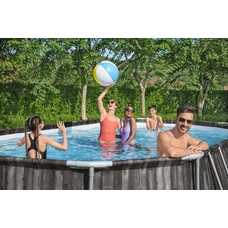 Каркасный бассейн Bestway 5611R размеры 610 х 366 х 122 см с фильтр-насосом фото 54