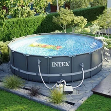 Каркасный бассейн Intex 26326 размеры 488 х 122 с песочным фильтр-насосом
